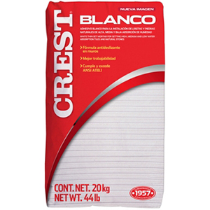 Adhesivo Crest Blanco 20kg.